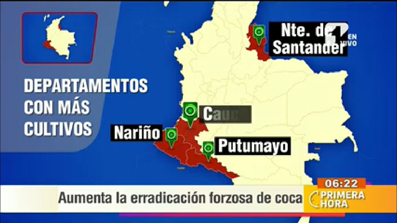 La erradicación de la coca sigue por buen camino