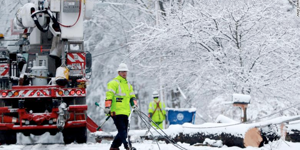 Costa este de Estados Unidos, bajo la nieve en plena primavera
