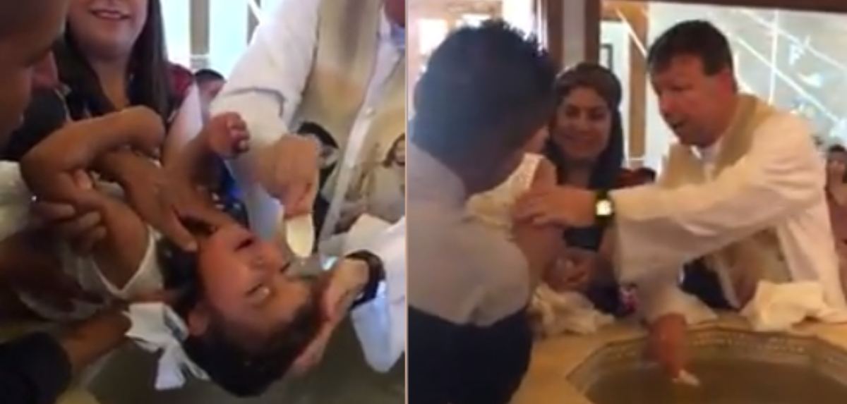 Niña que insulta a un cura mientras la bautizan se hace viral en redes sociales