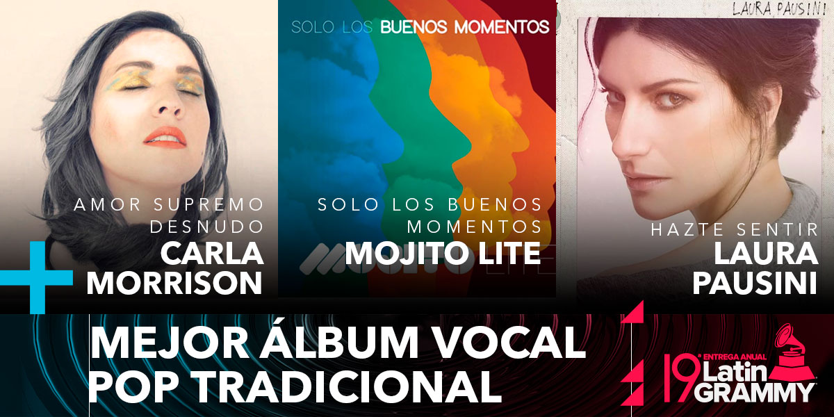 Estos son todos los nominados en la categoría Mejor Álbum Vocal Pop