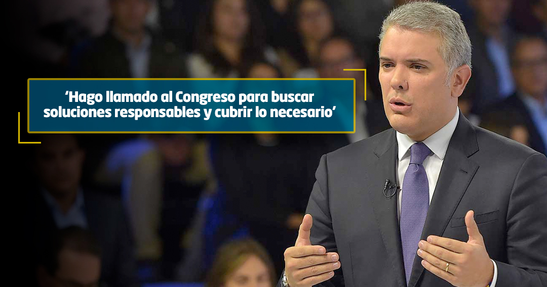 Presidente Duque reitera que ‘déficit de 14 billones es real’