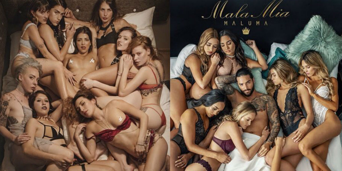 Feminista recrea foto de ‘Mala mía’ de Maluma como un mensaje de libertad sexual