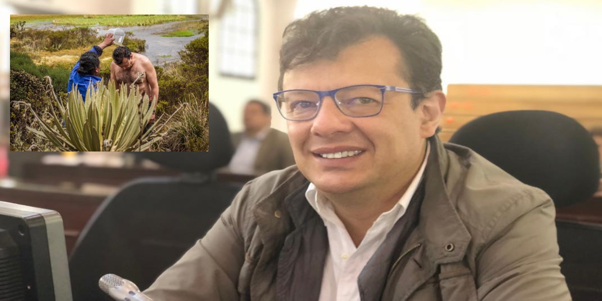 El ritual de purificación de Hollman Morris para su precandidatura a la alcaldía de Bogotá