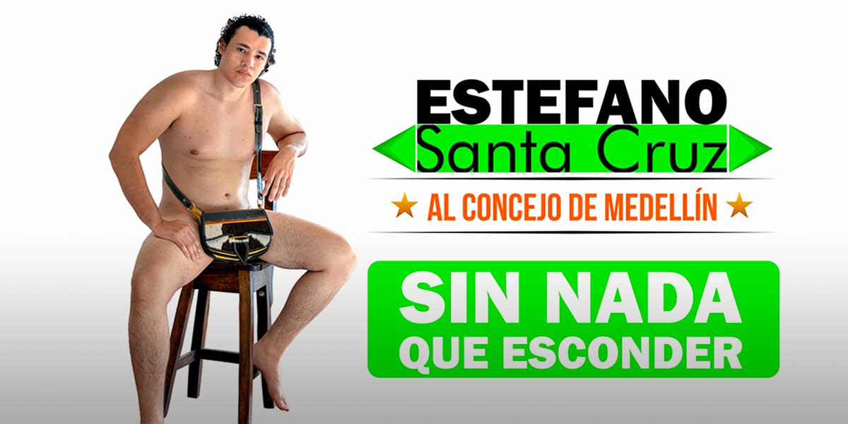 Peleador de artes marciales se desnuda y se lanza al Concejo de Medellín