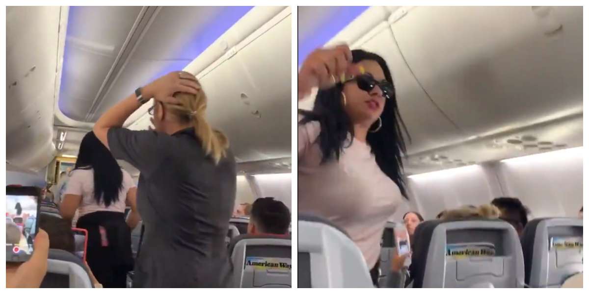 Video En Pleno Avion Mujer Celosa Golpea A Su Novio Con Un Portatil Por Mirar A Otras Mujeres Canal 1