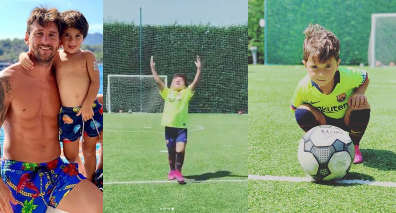 El video viral de Mateo Messi imitando el festejo de su padre