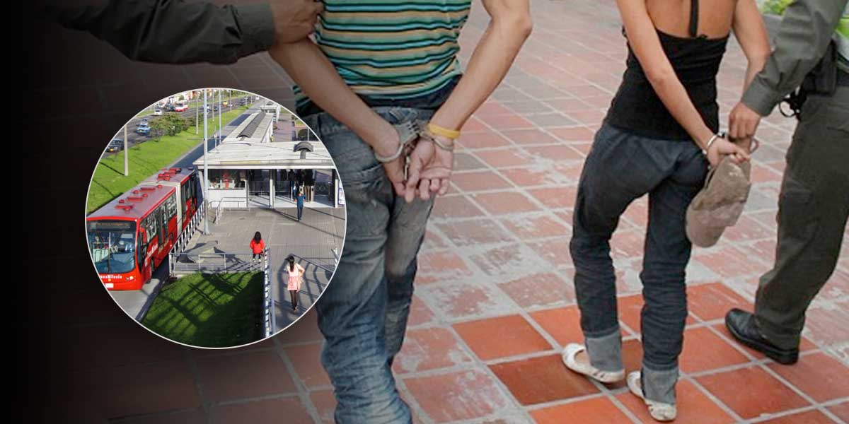 Condenan a 10 años de cárcel a pareja que hurtó celular en estación de Transmilenio
