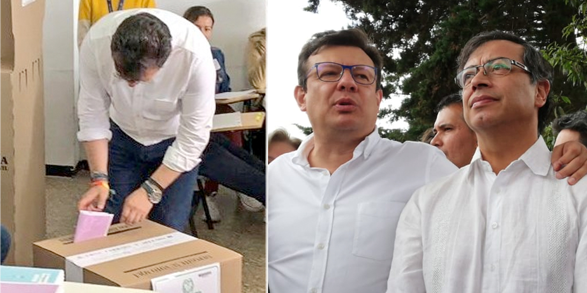 Hollman Morris ya votó, lo hizo en compañía de Gustavo Petro