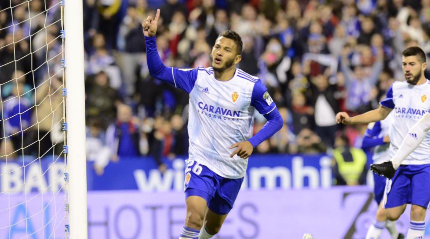 El colombiano Luis Suárez marcó doblete con Zaragoza y es goleador de la segunda división de España